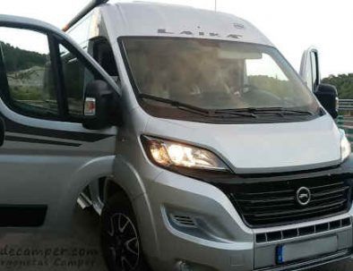 vista frontal de campervan