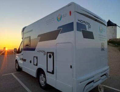 puesta de sol de la autocarvana Horon Fit 91XT en alquiler de Van de Camper de Cunit